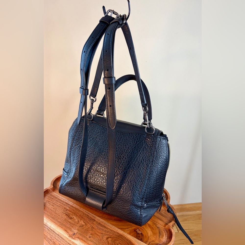 Coach Faye Black Leather Convertible Backpack Crossbody Satchel F30525 Like New - Picture 6 of 17
